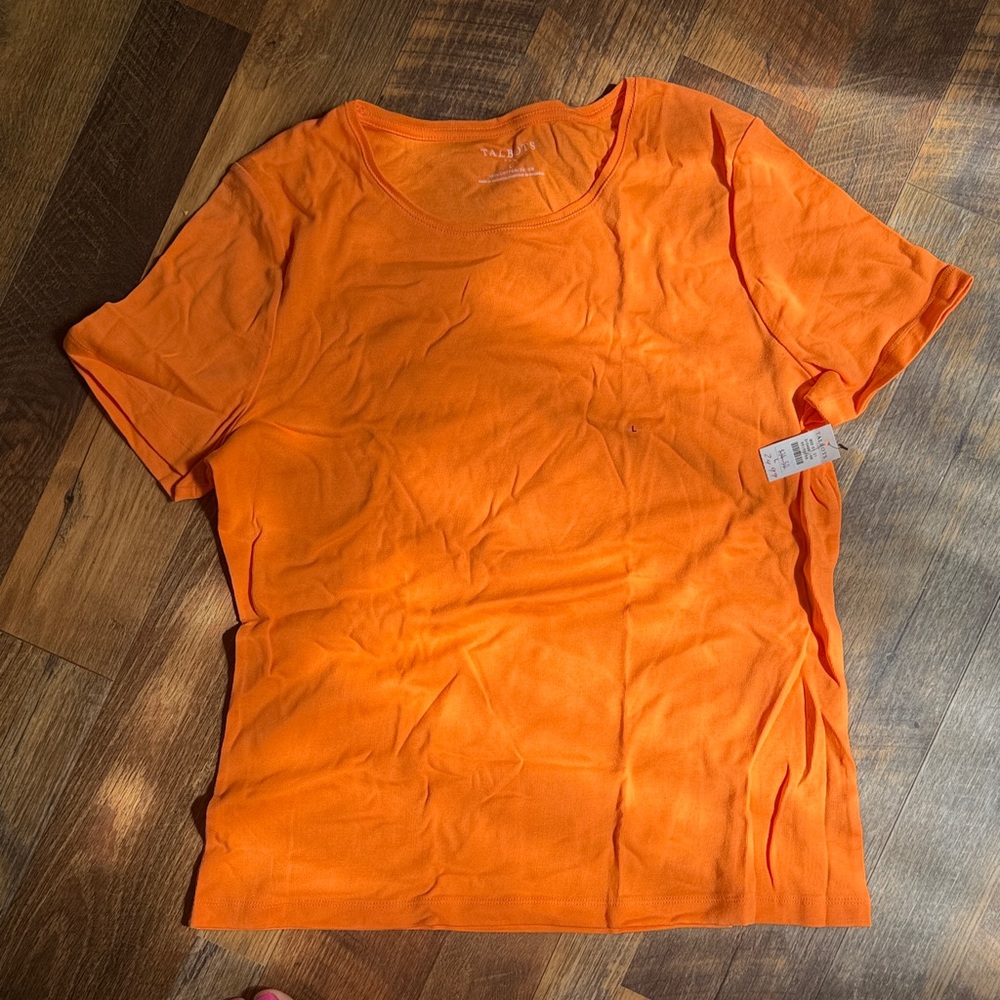 Talbots Bright Orange Short Sleeve Tee